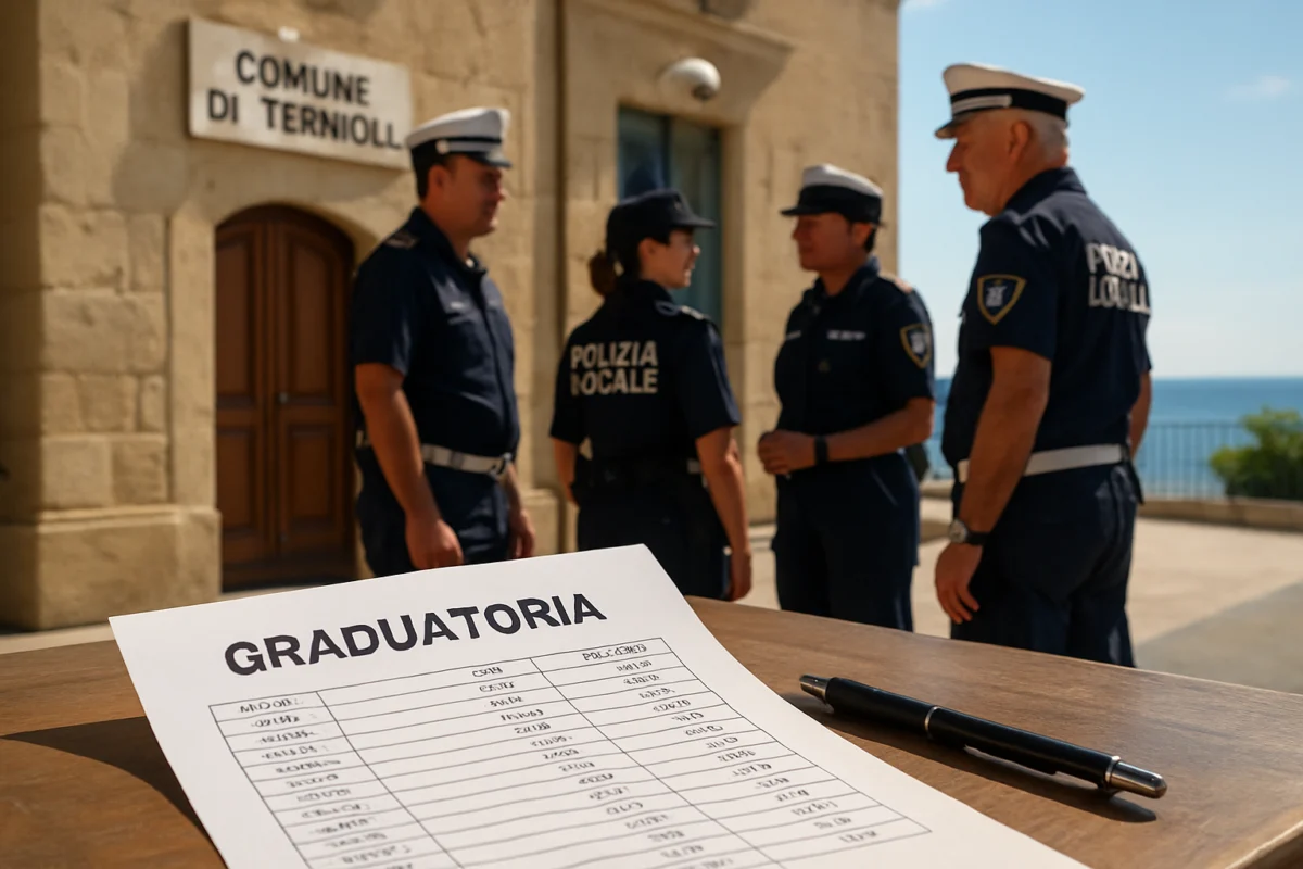 Concorso Comune Termoli: graduatoria finale per 6 Agenti di Polizia Locale (2026)