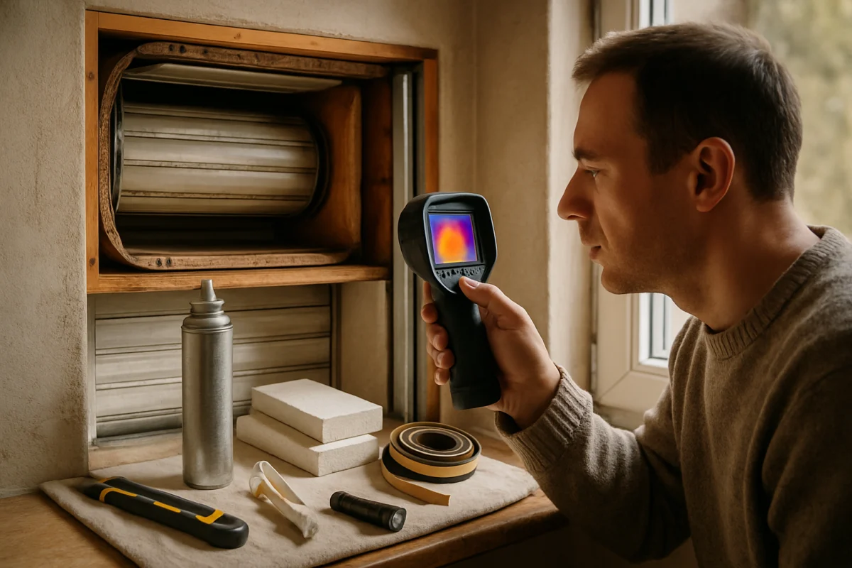 Cassonetto della tapparella freddo e rumoroso: individuare spifferi e dispersioni