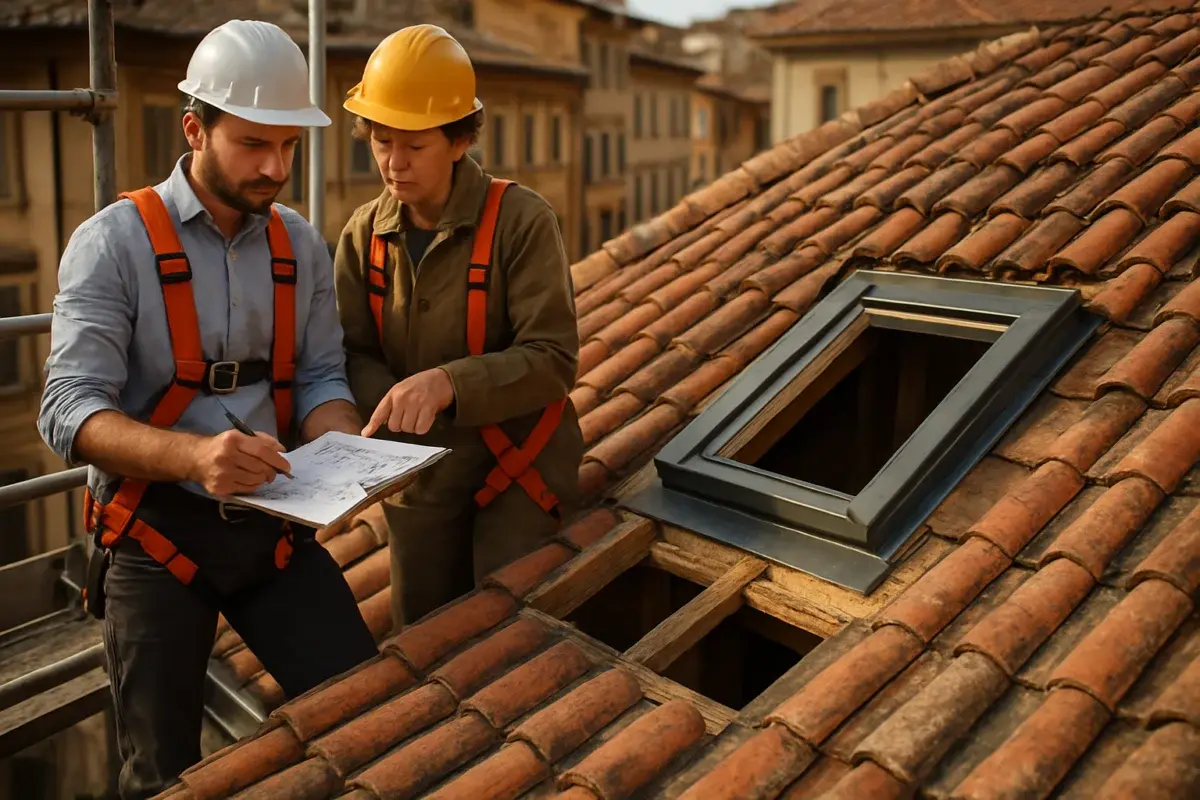 Finestra sul tetto di un edificio storico: verifiche necessarie prima di aprire la copertura, autorizzazioni e dettagli tecnici da considerare