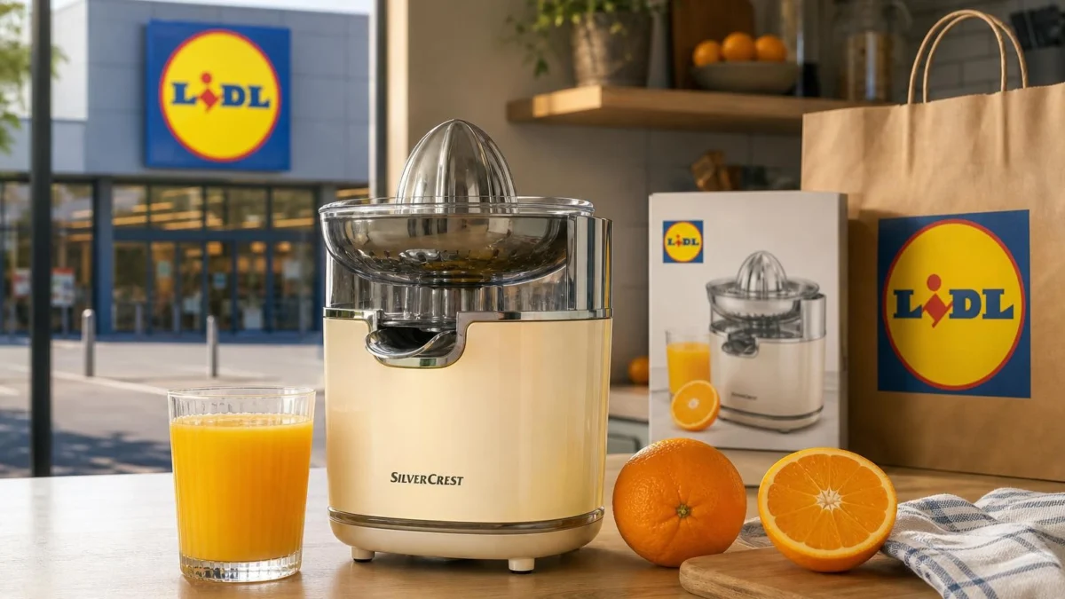 Lidl introduce in Italia lo spremiagrumi elettrico Silvercrest dal design retrò a 22,99 euro